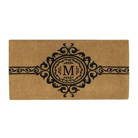 Calloway Mills Monogram Door Mat, Black, Natural, 24 in W x 36 in L 180072436M